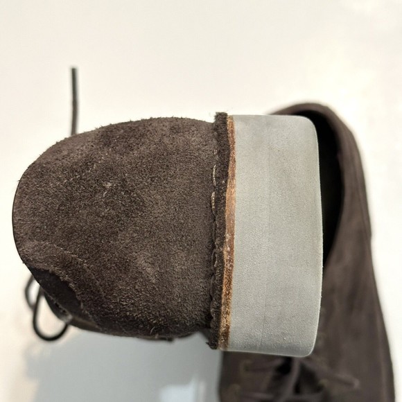 John Varvatos Shoes Mens Size 8 M Sid Eva Brown Suede Derby Comfort Commuter - Picture 6 of 14
